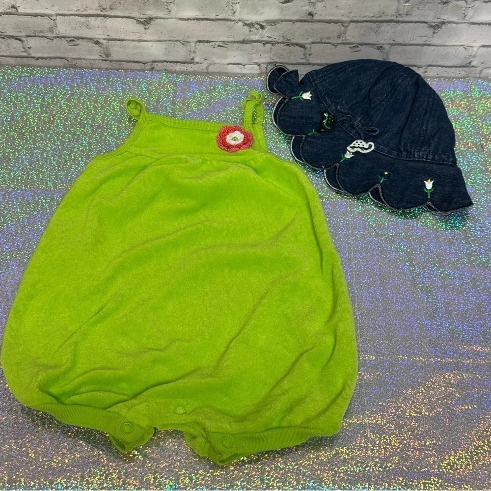 Lot of Girls Summer Clothing Size 12 Months Dress Outfit Cover Up Hat 6 Pieces